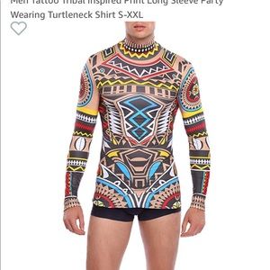 Coofandy Vansop Top Shirt Tribal Tattoo Halloween